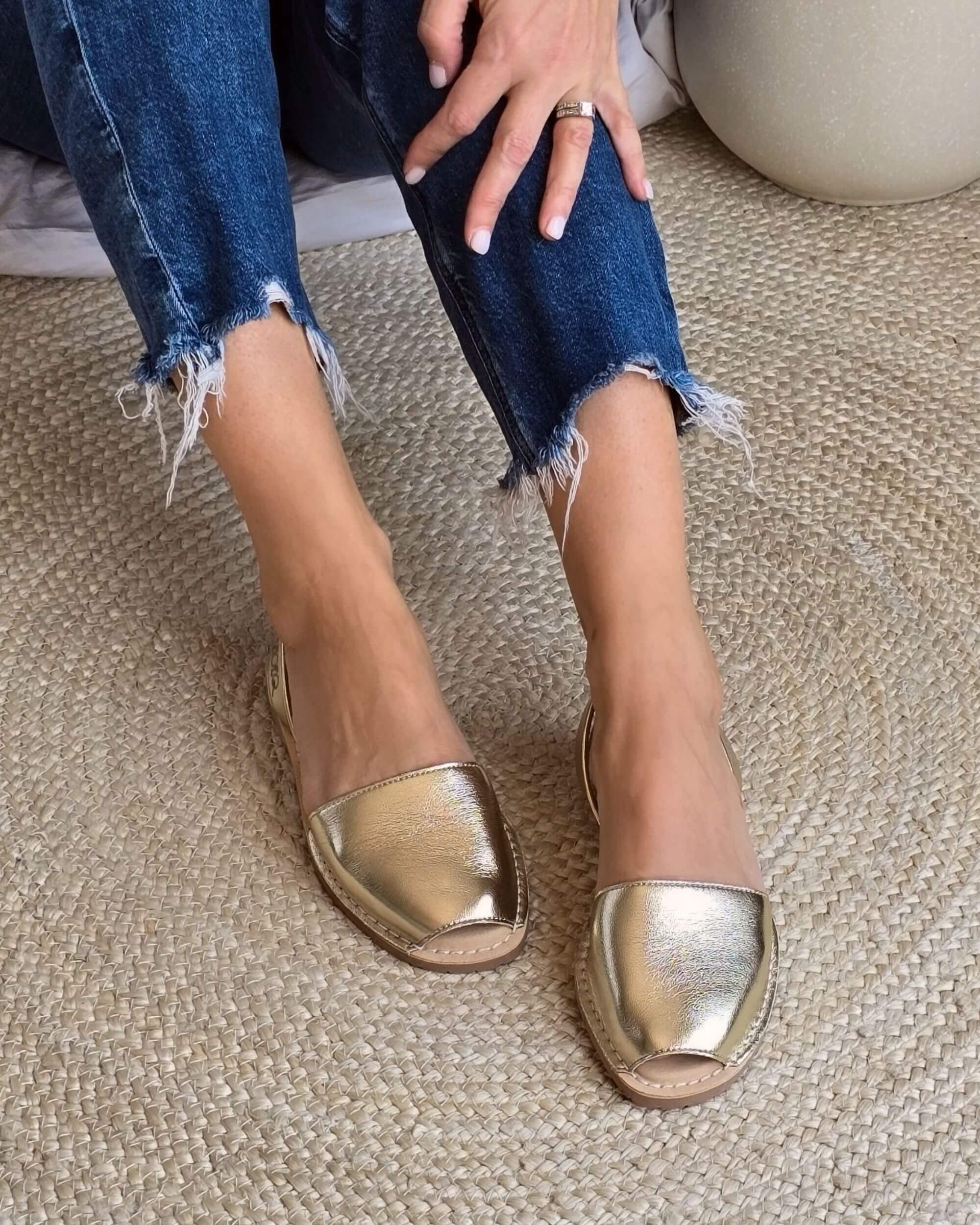 Luxe Avarca in oro (vegano)