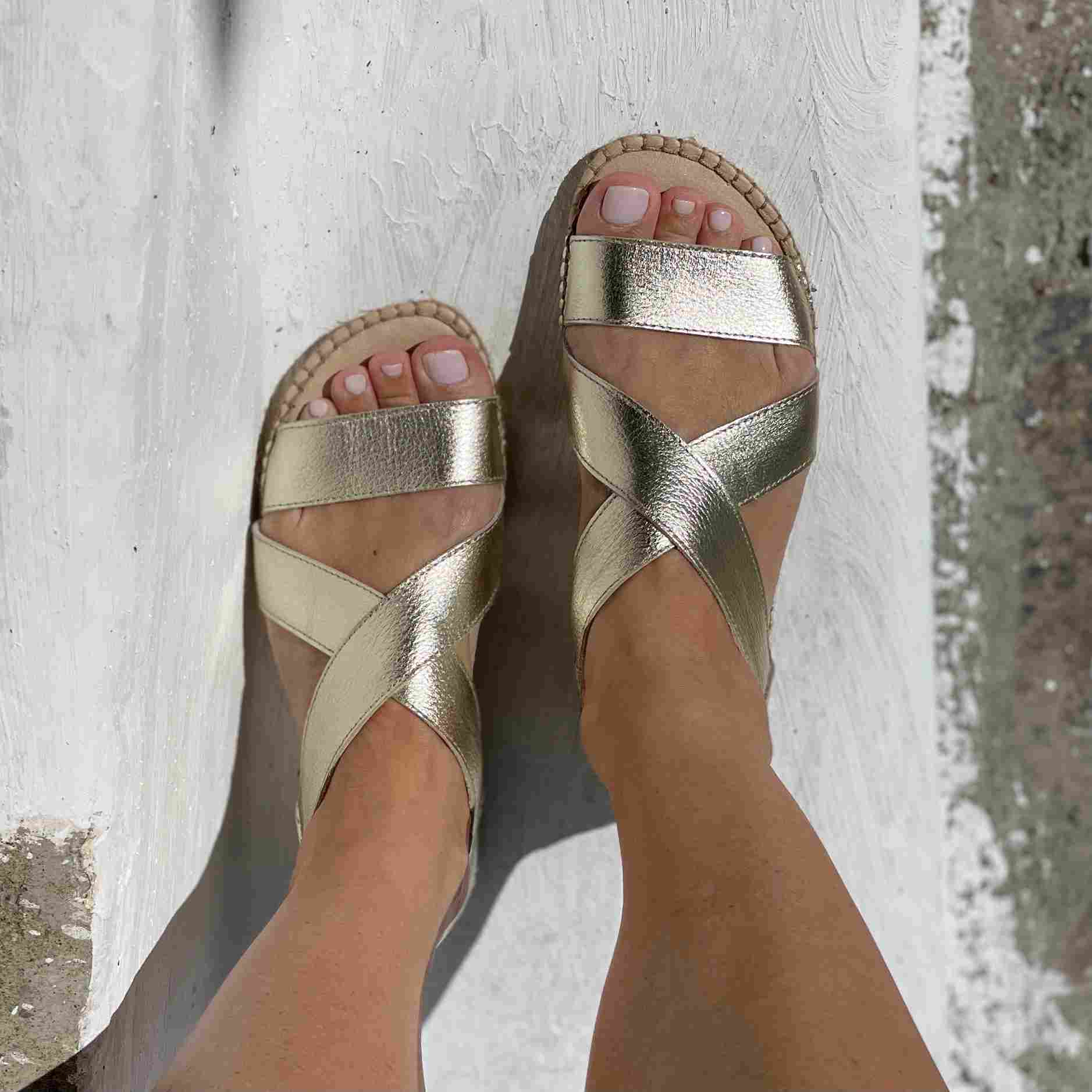 Espadrillas da spiaggia color champagne