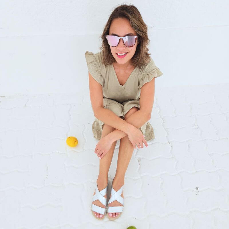 Espadrillas da spiaggia in argento