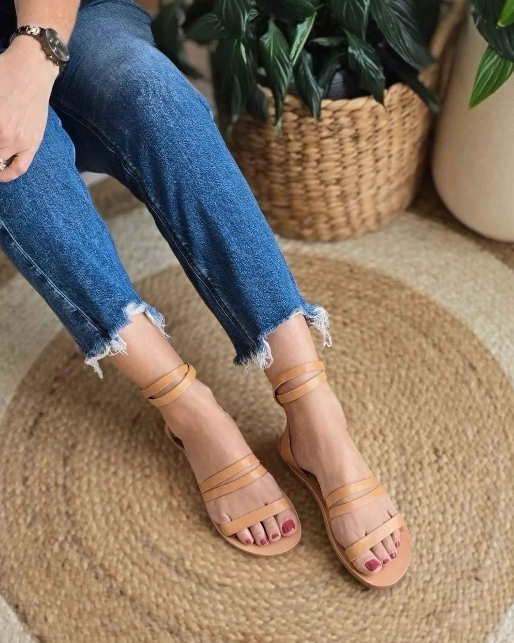 Sandalo Gia in caramello